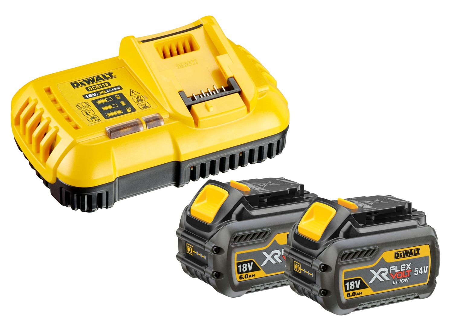 DEWALT Flexvolt DCB118T2-QW Starter-Set 2xAkku 54V /108 Wh