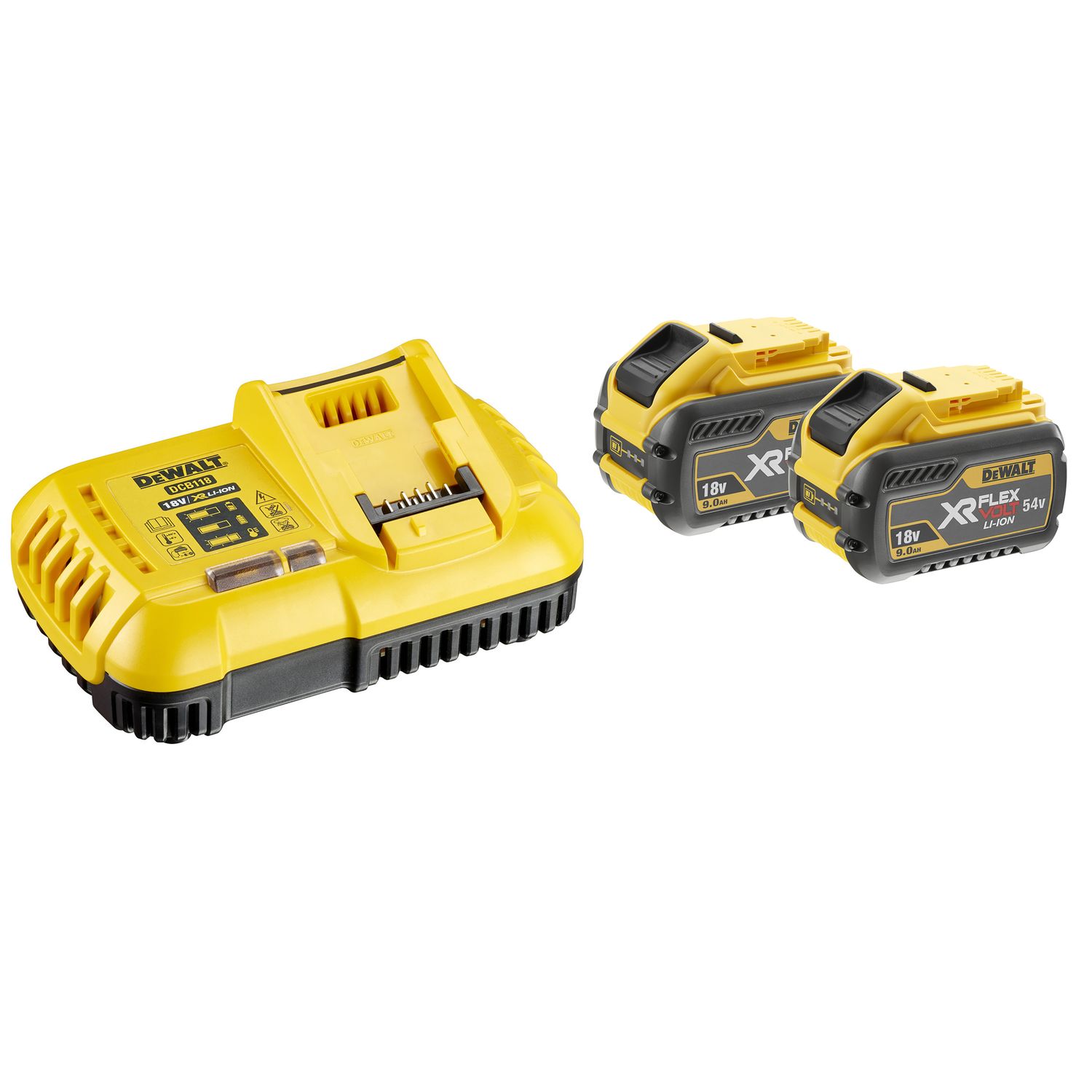 DEWALT Flexvolt DCB118X2-QW Starter-Set 2xAkku 54V /162 Wh