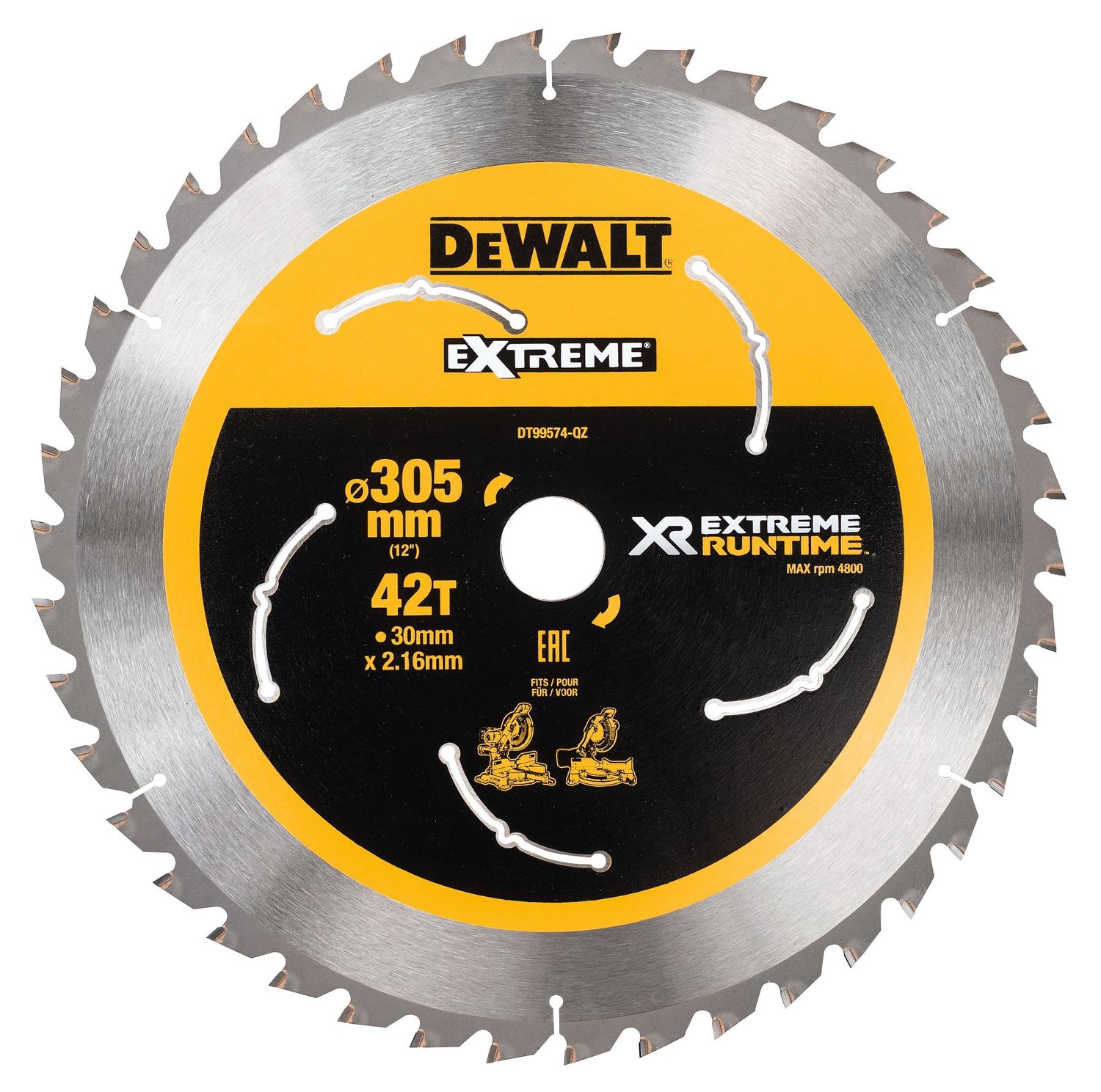 DEWALT Flexvolt DT99574-QZ Kreissägeblatt stat. 305/30mm 42WZ/FZ
