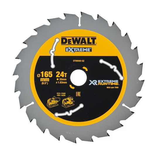 DEWALT Flexvolt DT99560-QZ Kreissägeblatt Tauchkr.165/20mm 24WZ/FZ