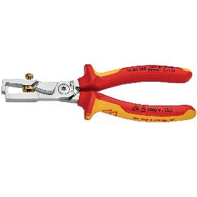 KNIPEX Kabelschere mit Abisolierfunkt.