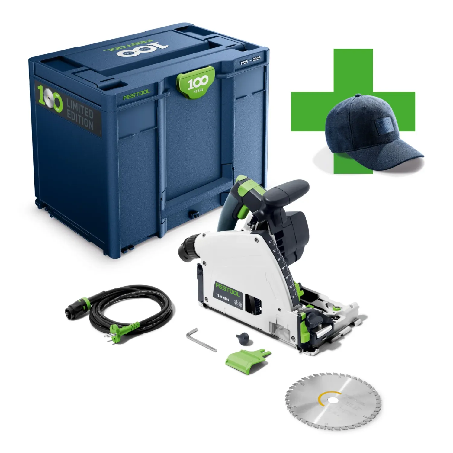 FESTOOL TS 60 KEBQ-Plus 100Y Limited Edition Tauchsäge 1500 W 168 mm + Systainer