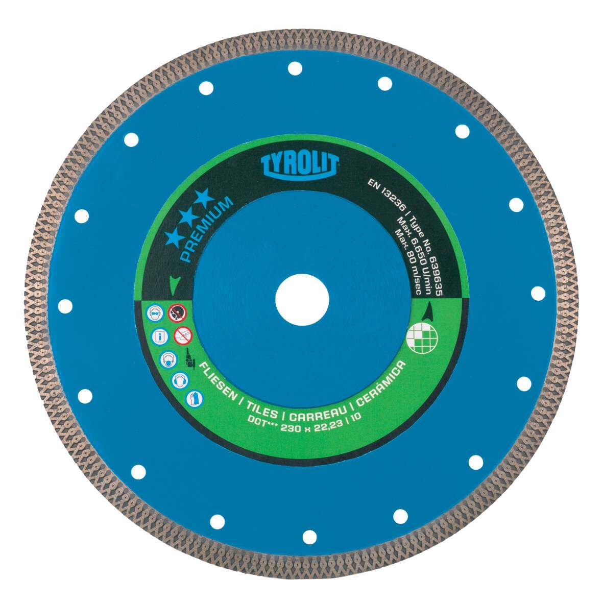TYROLIT Diamanttrennscheibe Premium 1A1R DCT 180x1,4x35-30-25,4mm