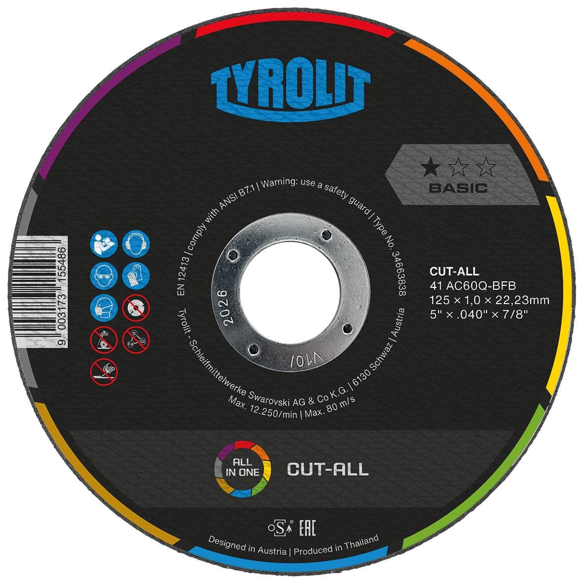 TYROLIT Trennscheibe Basic Cut-All gerade 41C 230x1,9x22,23mm