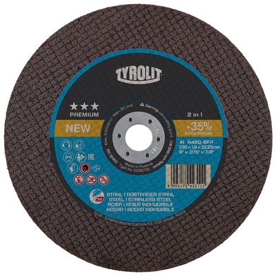 TYROLIT Trennscheibe Premium Stahl 41F A46Q-BFP 230x1,9x22,23mm