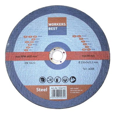 WORKERS BEST Trennscheibe Metall gerade 125x3,0x22,2mm 1 Pkg.=5 Stück
