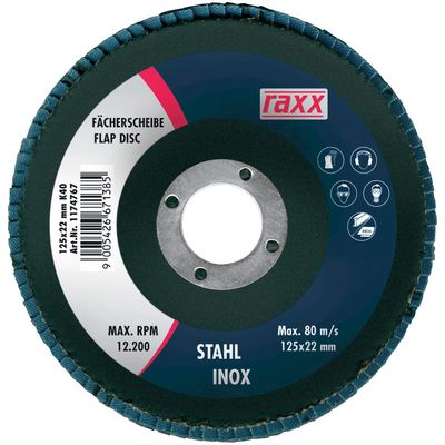 RAXX Fächerscheibe 125x22mm K80