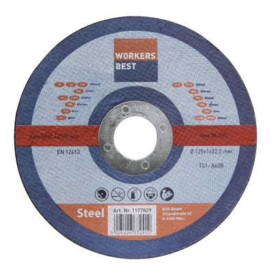WORKERS BEST Trennscheibe Metall gerade 125x1,0x22,2mm 1 Pkg.=5 Stück