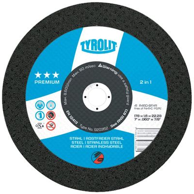 TYROLIT Trennscheibe Premium Stahl 41F A30Q-BFXA 230x2,5x22,23mm
