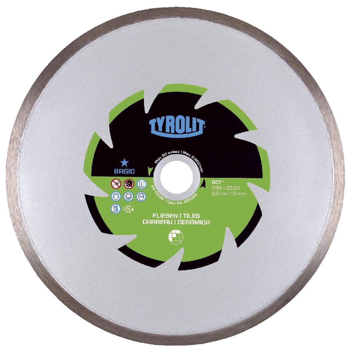 TYROLIT Diamanttrennscheibe Basic 1A1R DCT 180x2x22,23mm