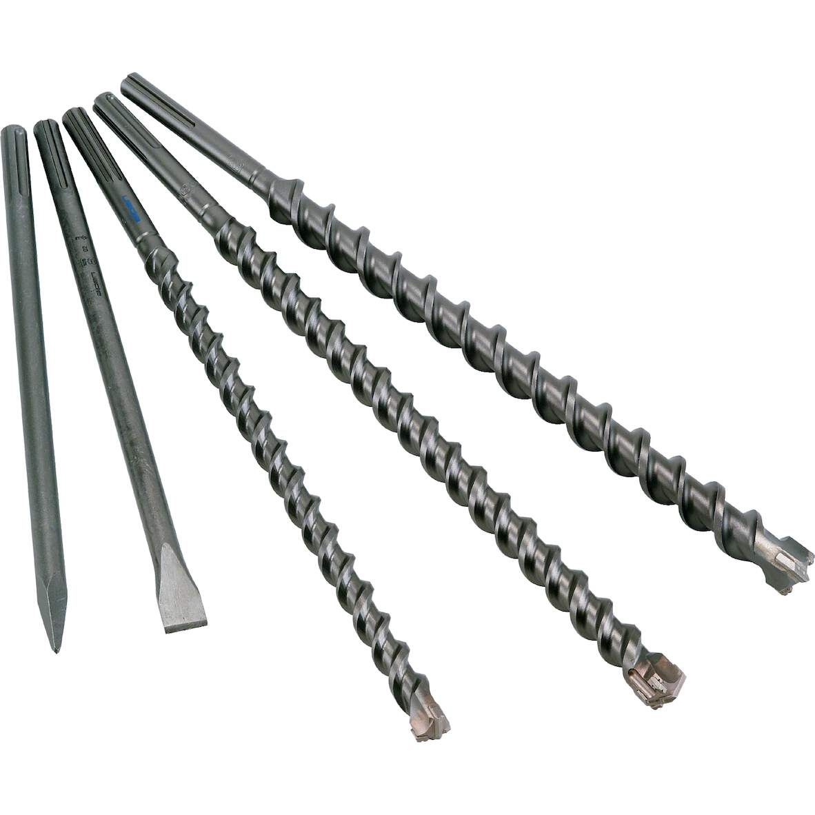 ALPEN Hammerbohr- und Meißelset SDS-max 5-teilig