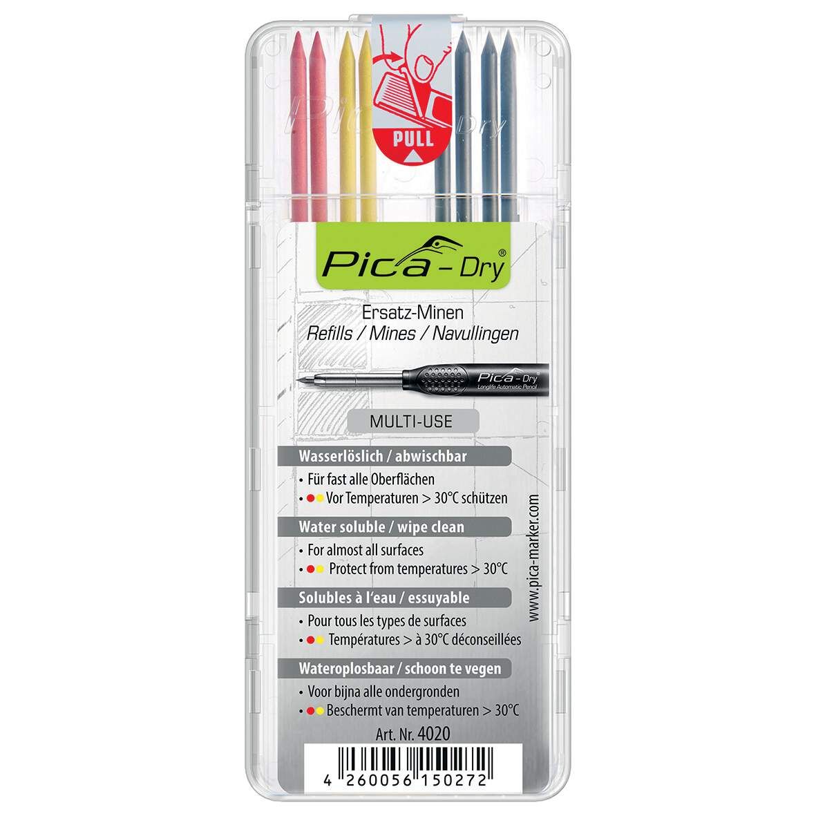 PICA Minenset Basis Pica DRY 8 Stück (2rot,2gelb,4schwarz)