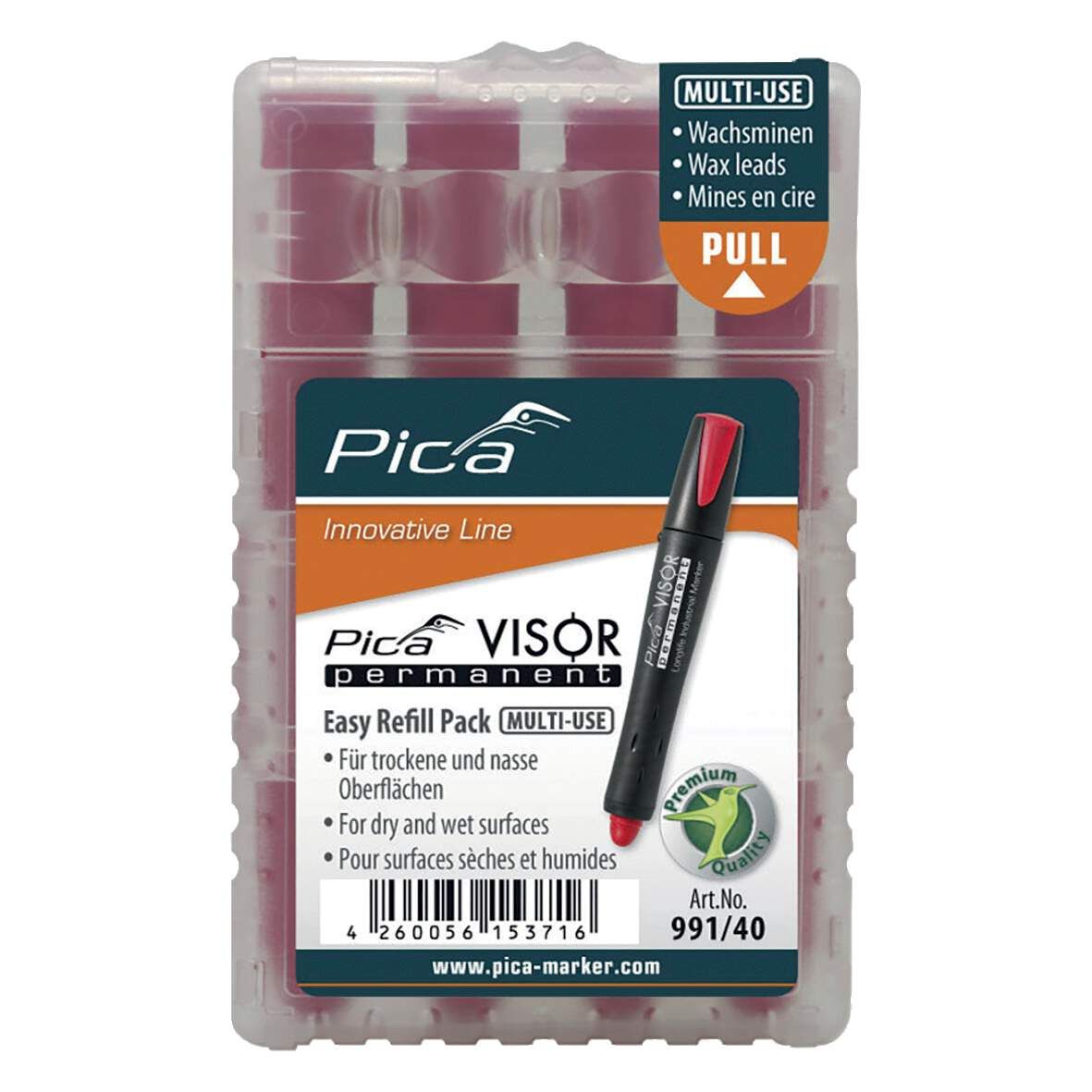PICA Ersatzminenset Pica Visor perm rot