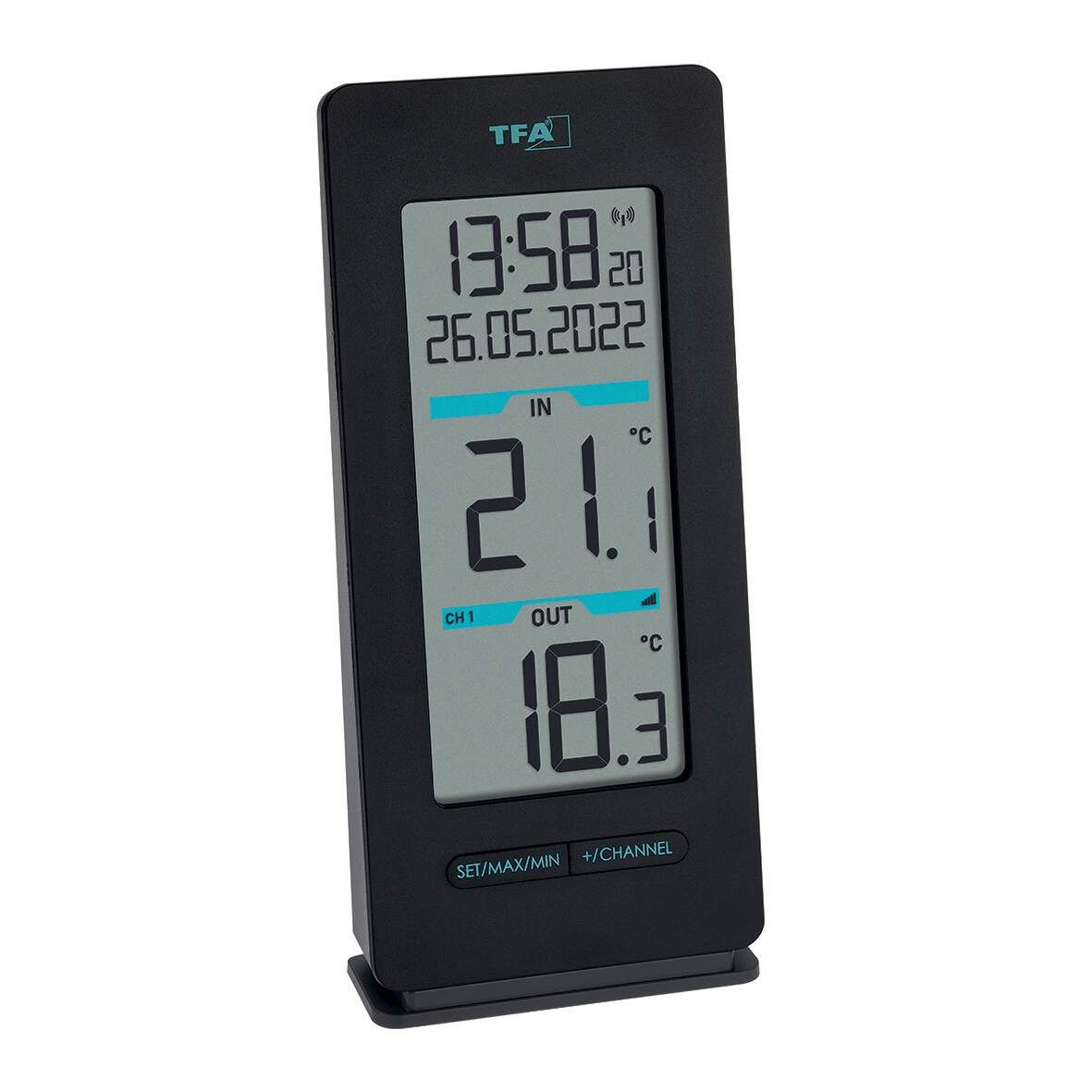 TFA Funkthermometer Buddy schwarz 69x30x150mm