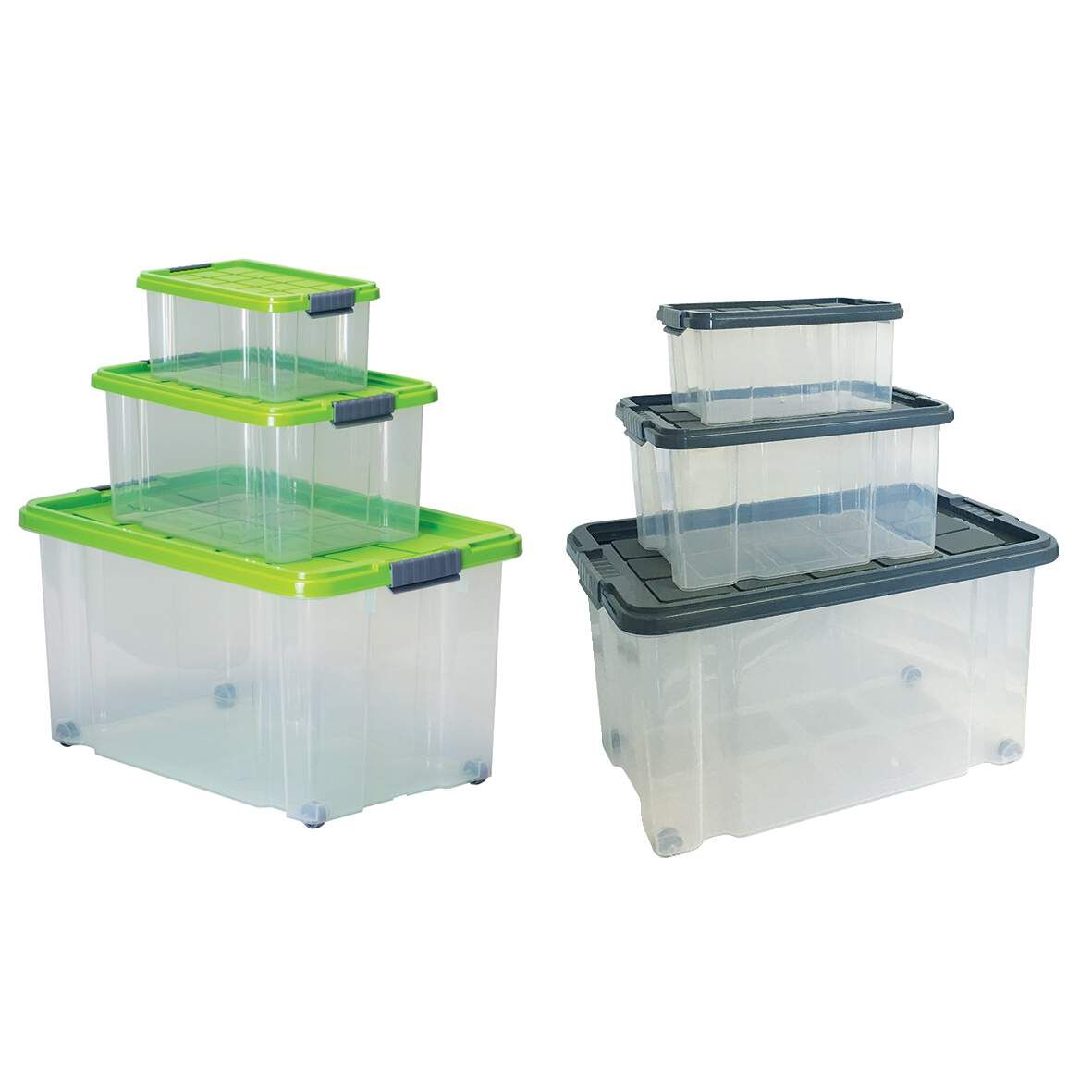 RIVAL Boxen-Set mit Deckel 3er 60x40 x34/40,5x29x20,5/30x19x14cm