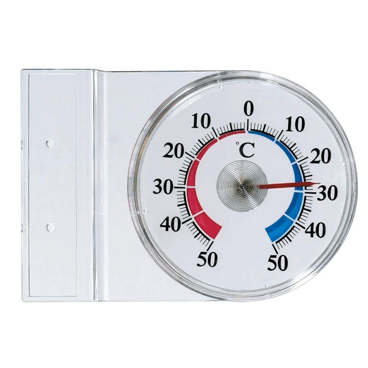TFA Fensterthermometer Kunstsoff rund 100x70mm SB Skala drehbar