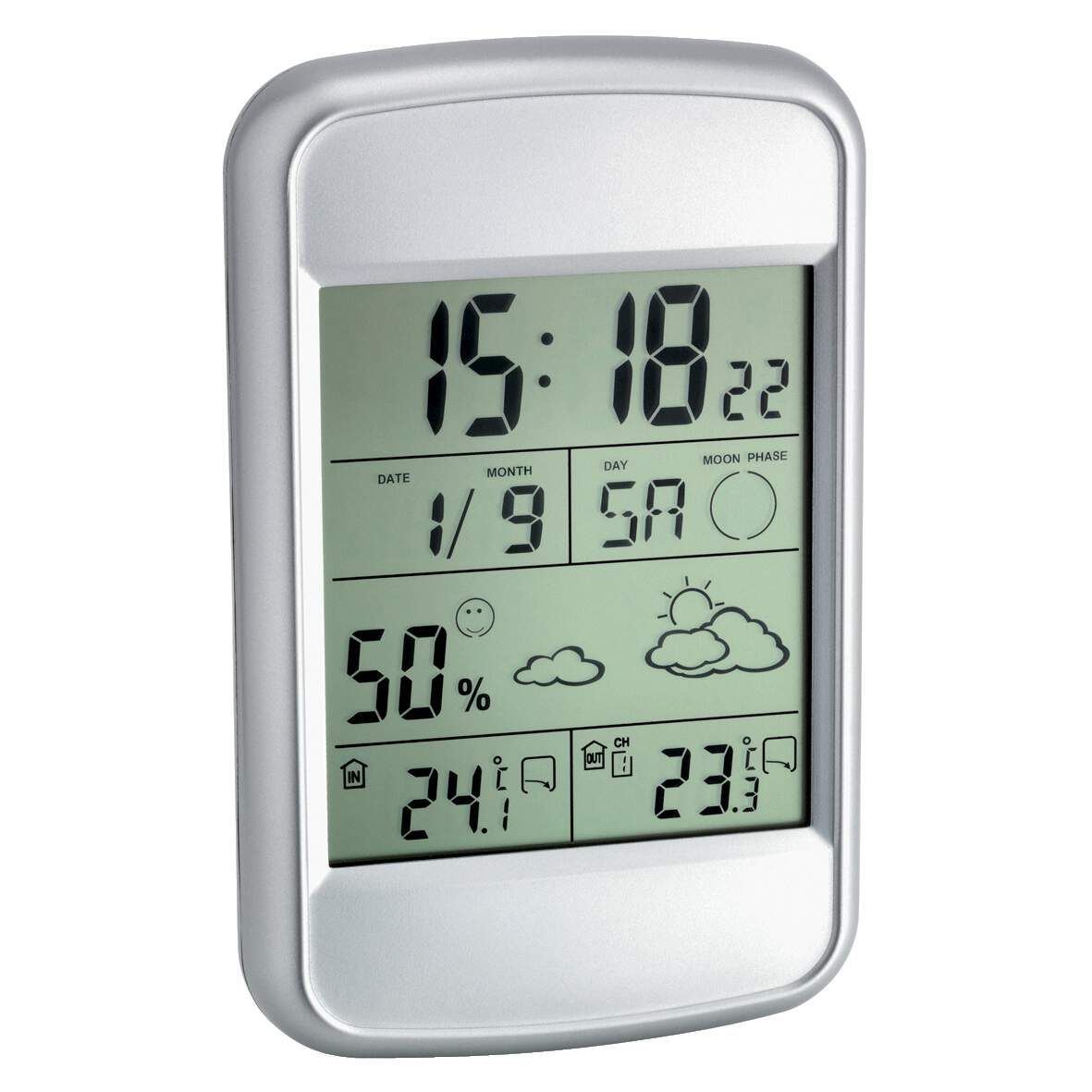TFA Funkwetterstation Look silber 85x24x135mm