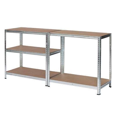 WORKERS BEST Steckregal/Werktisch 5 Holzb 180x90x45/90x180x45cm