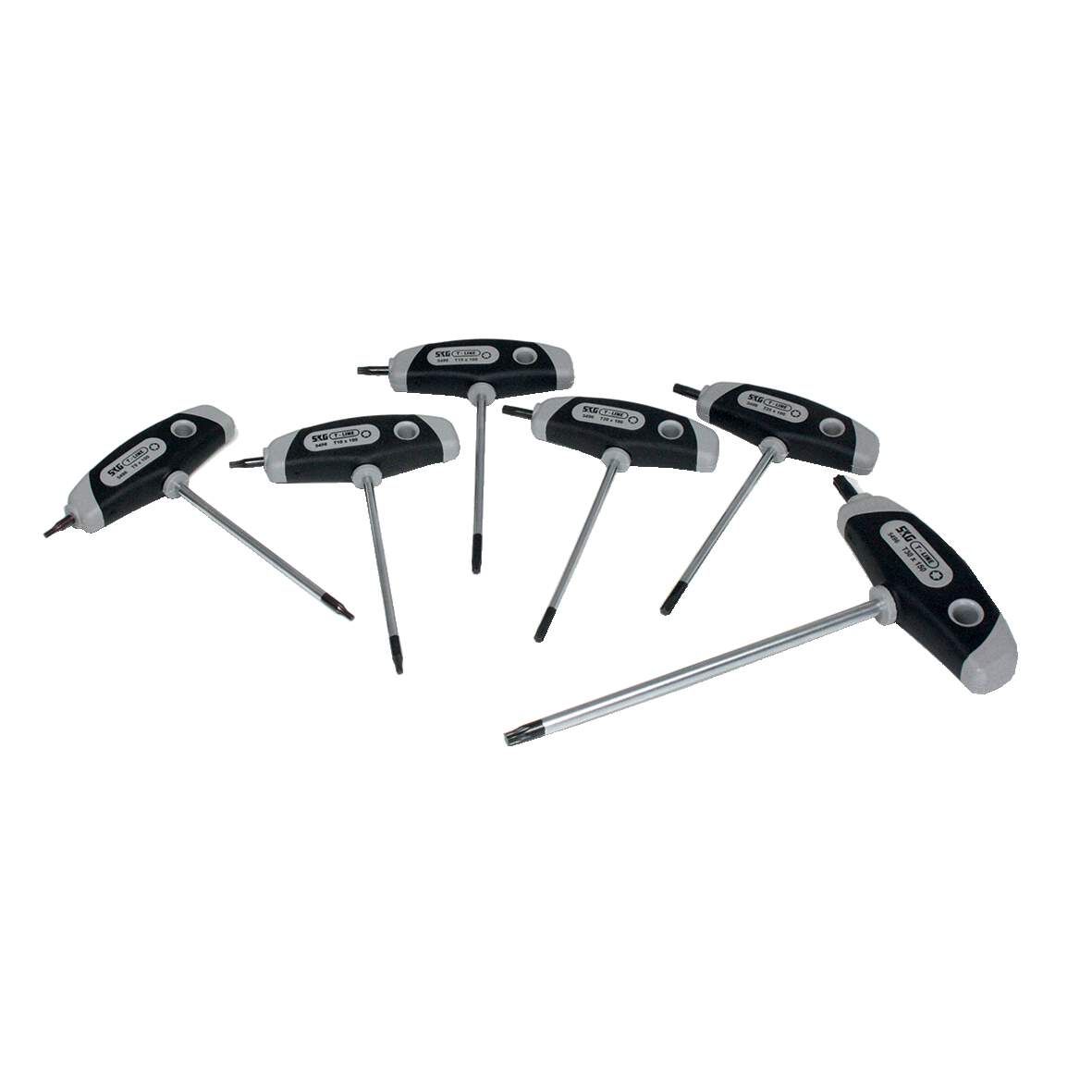 SKG T-Griff Stiftschlüsselsatz 6-teilig T9,T10,T15,T20,T25,T30