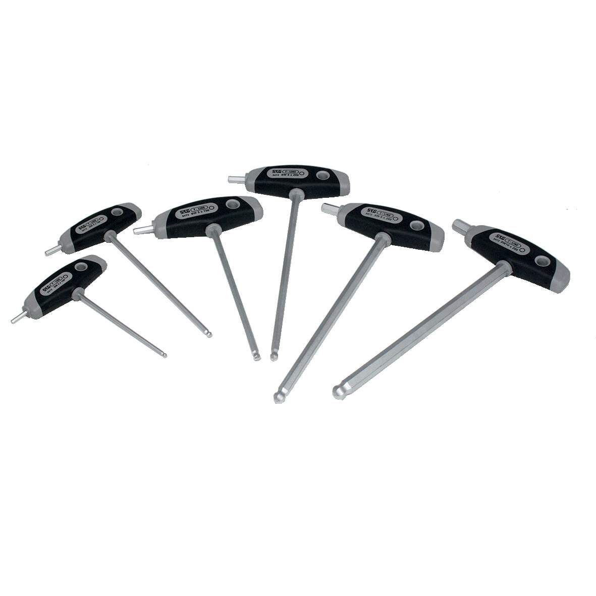 SKG T-Griff Kugelk.-Stiftschlüssel Satz 6-teilig 3,4,5,6,8,10mm