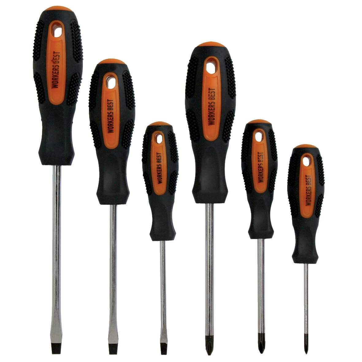WORKERS BEST Schraubendrehersatz 6-teilig flach/PH