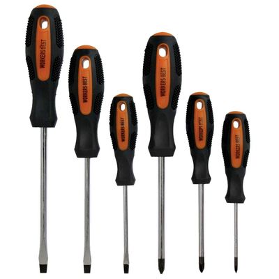 WORKERS BEST Schraubendrehersatz 6-teilig flach/PH