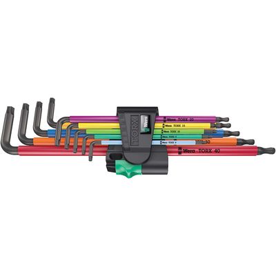 WERA Winkelschlüsselsatz TX XL 967/ 9, Multicolour 1