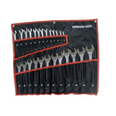 WORKERS BEST Ring-Maulschlüssel-Satz 25-teilig CV-Stahl 6-32mm