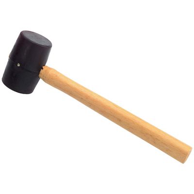 Gummihammer 340g DM 57mm mit Holzstiel