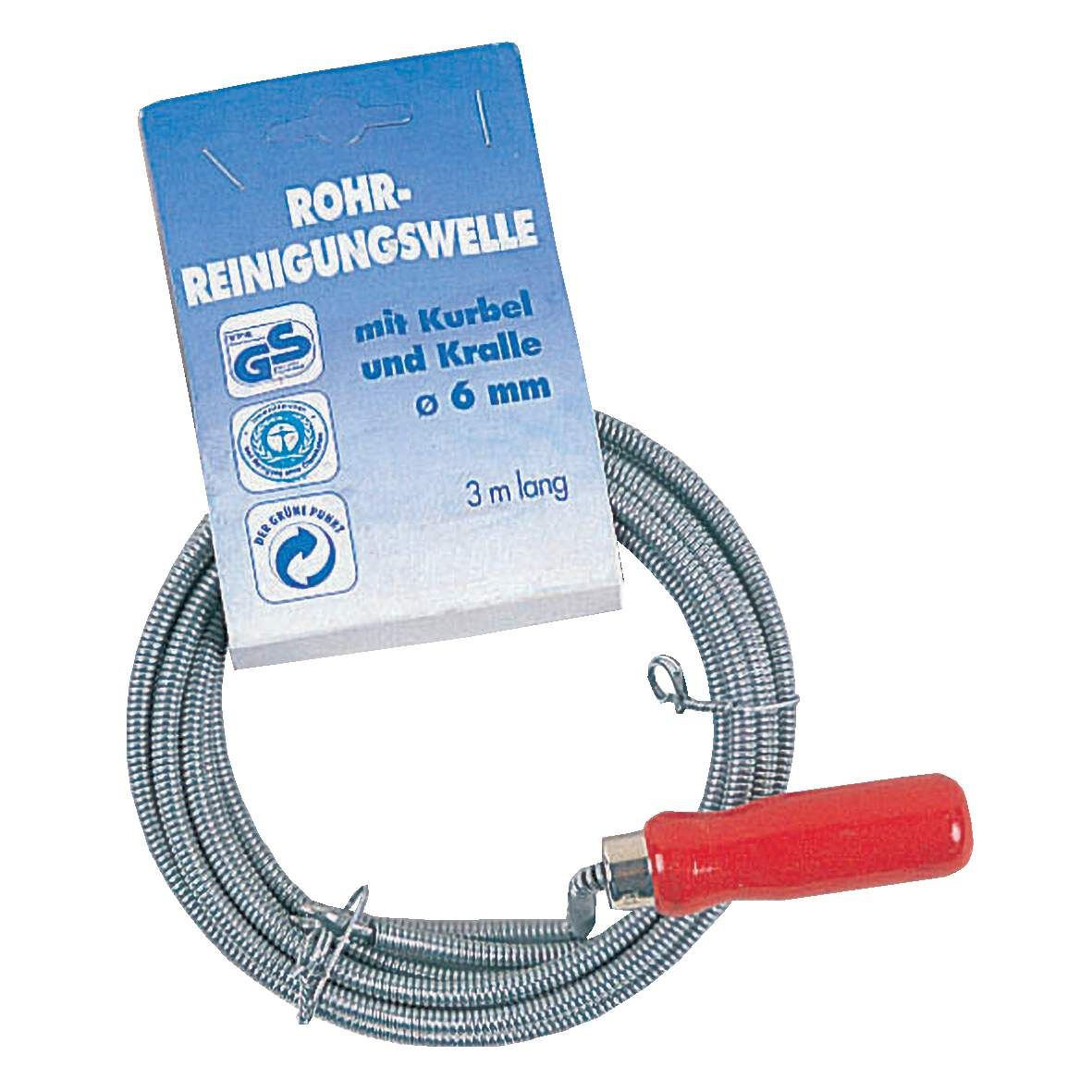 Heimwerker-Rohrreinigungswelle mit Kurbel und Griff 5mx9mm