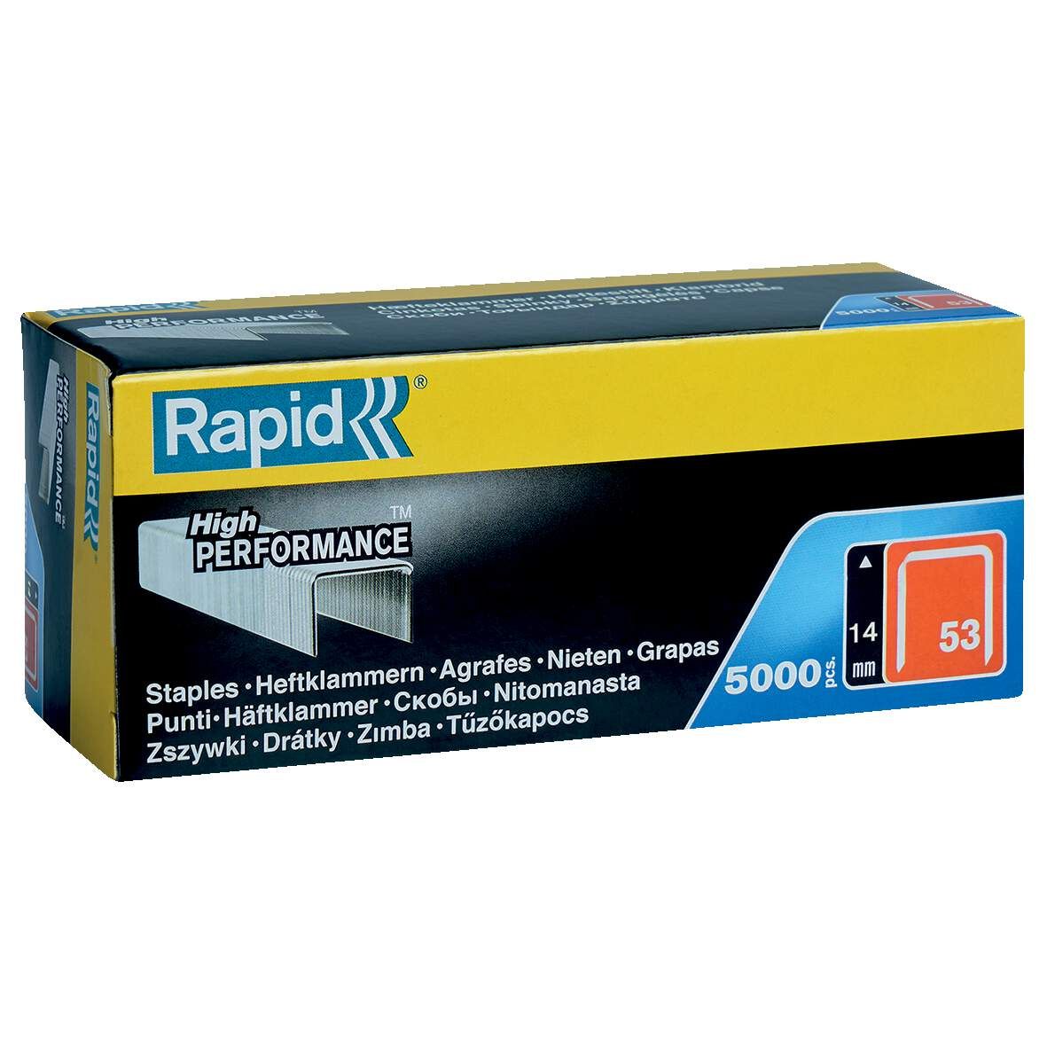 RAPID Heftklammern Stahl 140 12mm Kartonbox 1 Pkg.=5000 Stück