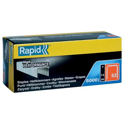 RAPID Heftklammern Stahl 53 14mm Kartonbox 1 Pkg.=5000 Stück