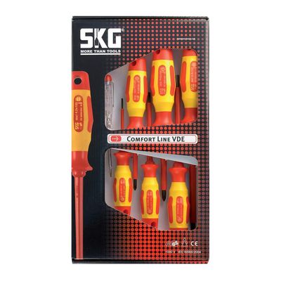 SKG Schraubendrehersatz 6560/4 VDE 7-teilig mit Spannungsprüfer