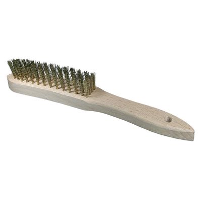 OSBORN Handstielbürste mit Holzgriff Messing gew. 5-reihig 0,30mm