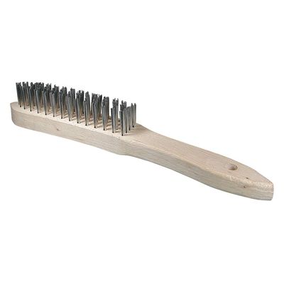 OSBORN Handstielbürste mit Holzgriff Edelstahl gew. 3-reihig 0,30mm
