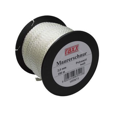 RAXX Maurerschnur Polyamid geflochten weiß 3,0mmx100m
