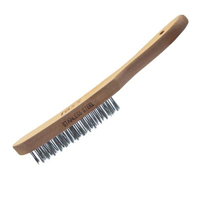 RAXX Handstielbürste mit Holzgriff Edelstahl gew. 4-reihig 0,30mm
