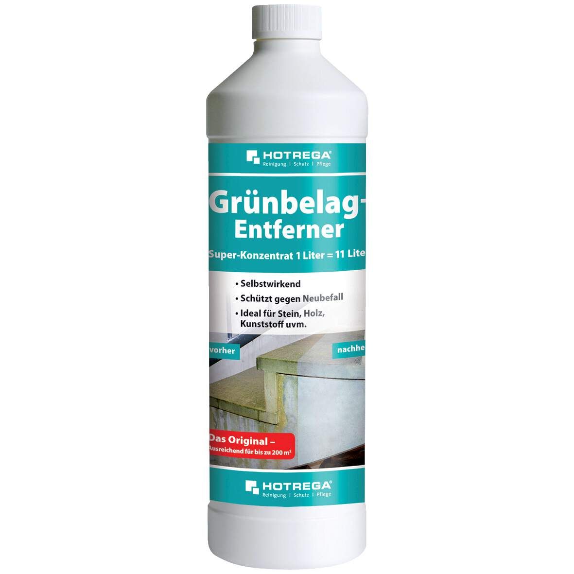 HOTREGA Grünbelag-Entferner 1 Liter Flasche (Konzentrat)