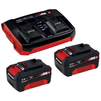 EINHELL PXC-Starter-Kit 2x 3,0 Ah und Twincharger
