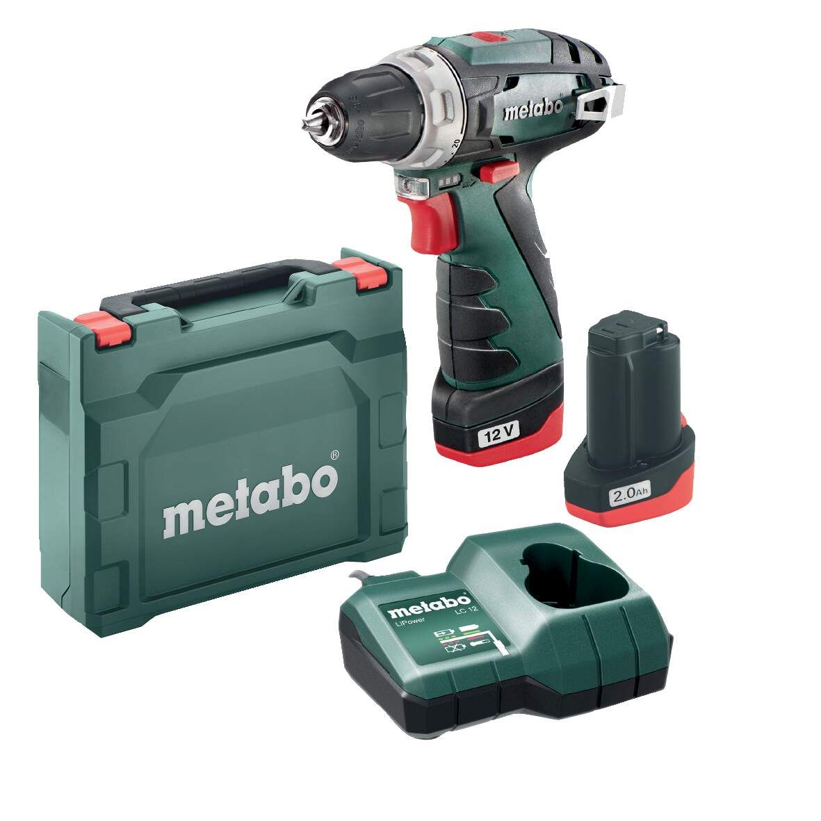 METABO Akku-Bohrschrauber PowerMaxxBS Basic 12V im Koffer (2x2,0 Ah