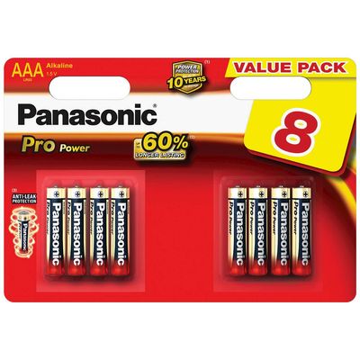 PANASONIC Alkali-Batterie Pro Power S Multi-Pack Micro LR03 8 Stück