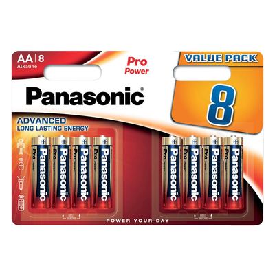 PANASONIC Alkali-Batterie Pro Power M Multi-Pack Mignon LR6 8 Stück