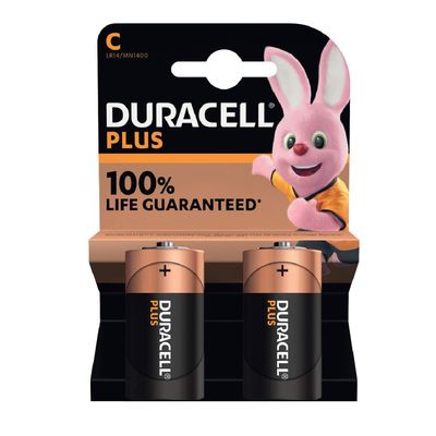 DURACELL Alkali Batterie C Plus 2er- Pack MN1400BPLUS-B2NEU