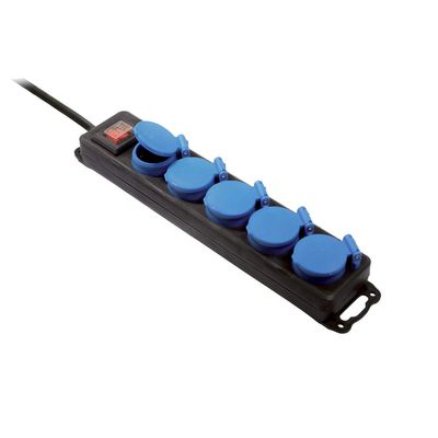 ASSCHWABE Profi-Steckdosenblock 5-fach 1,5m blau