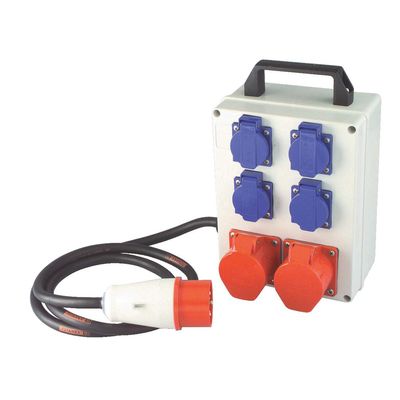 PCE Baustromverteiler Schwaz 16A 5 Pol. 400 V 4x230V/2x400V