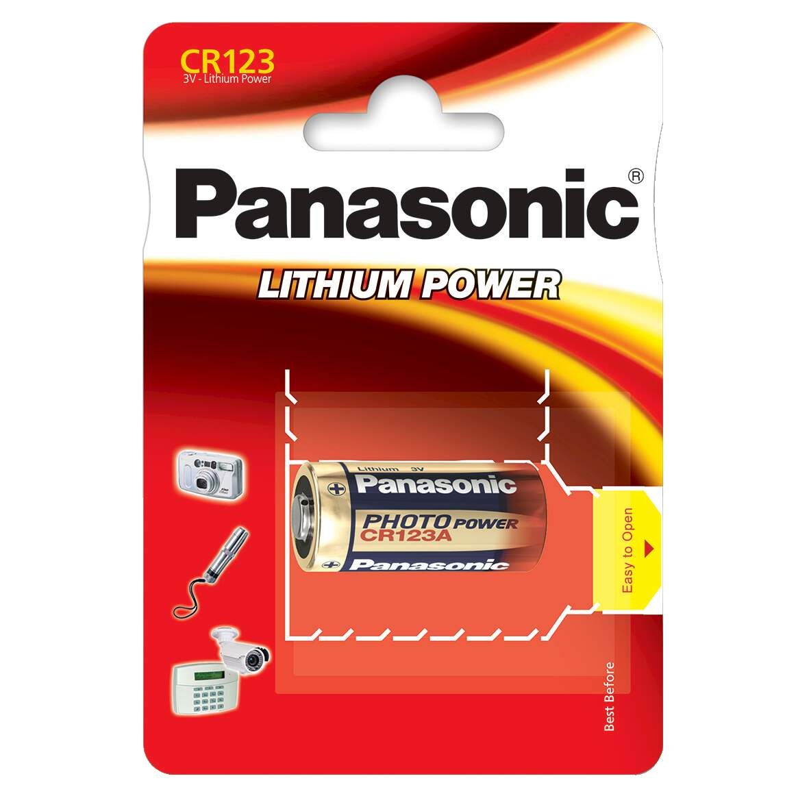 PANASONIC Photo-Lithium CR123AL 1/BP Batterien 3 V