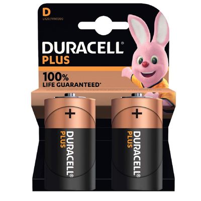 DURACELL Alkali Batterie D Plus 2er- Pack MN1300BPLUS-B2NEU