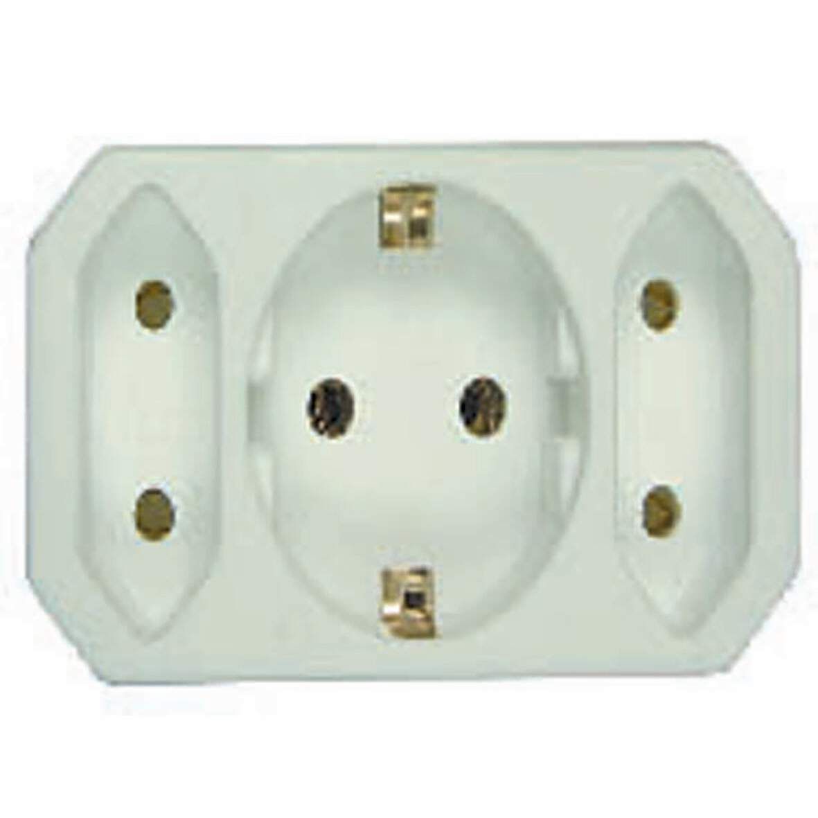 Euro-Schukosteckdosenadapter weiß