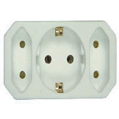 Euro-Schukosteckdosenadapter weiß