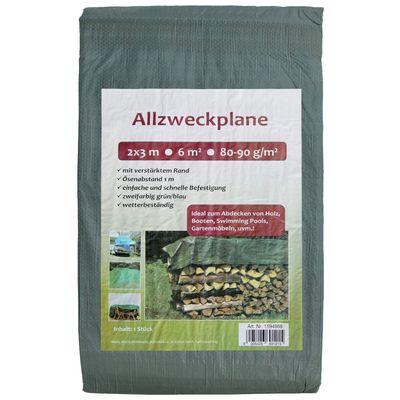 GARDENS BEST Allzweckplane grün/blau 4x6m 80-90g